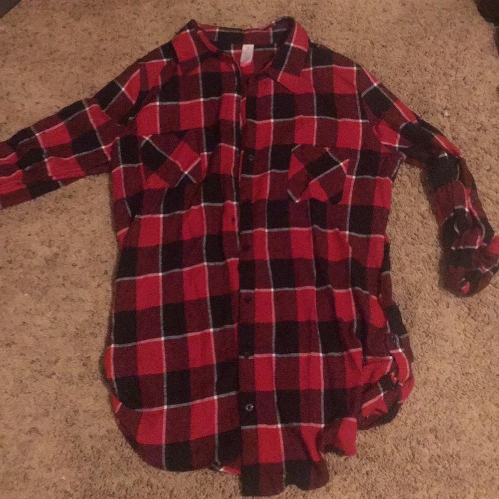 Button up tunic shirt
